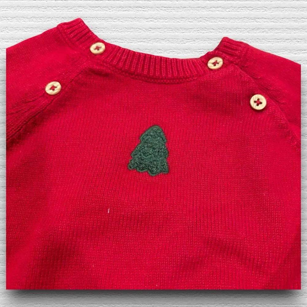 Carters Knit Christmas Set 6M Holiday Tree